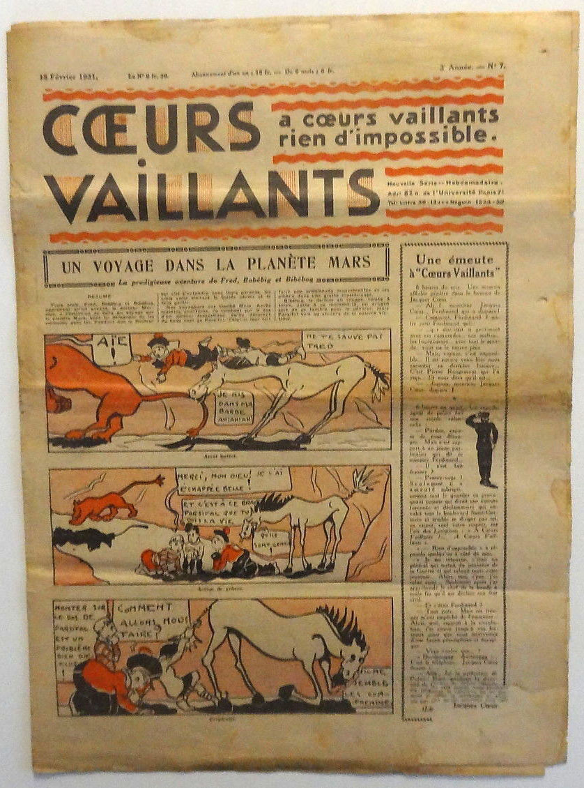 Coeurs Vaillants n°7 de 1931