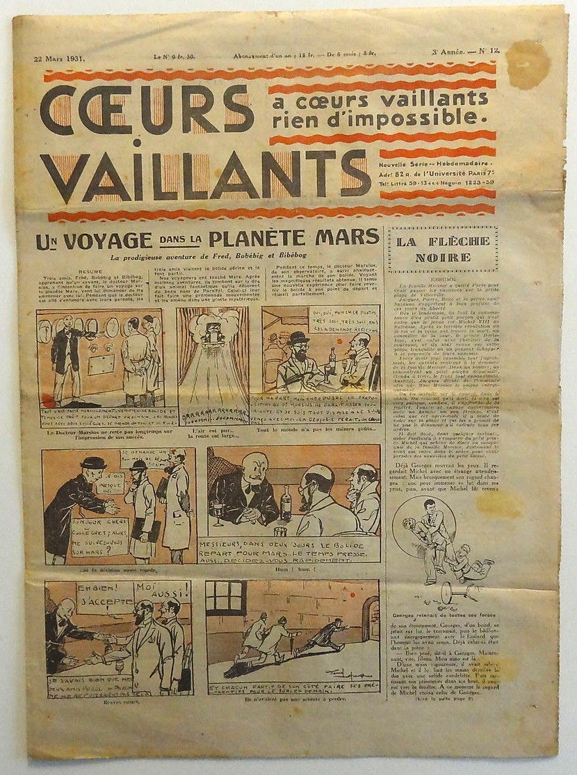 Coeurs Vaillants n°12 de 1931