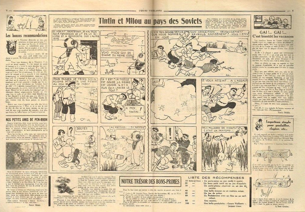 Afbeeldingsresultaat voor Coeur Vaillants Tintin et les Sovjets