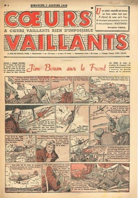Coeurs Vaillants n°1 de 1940