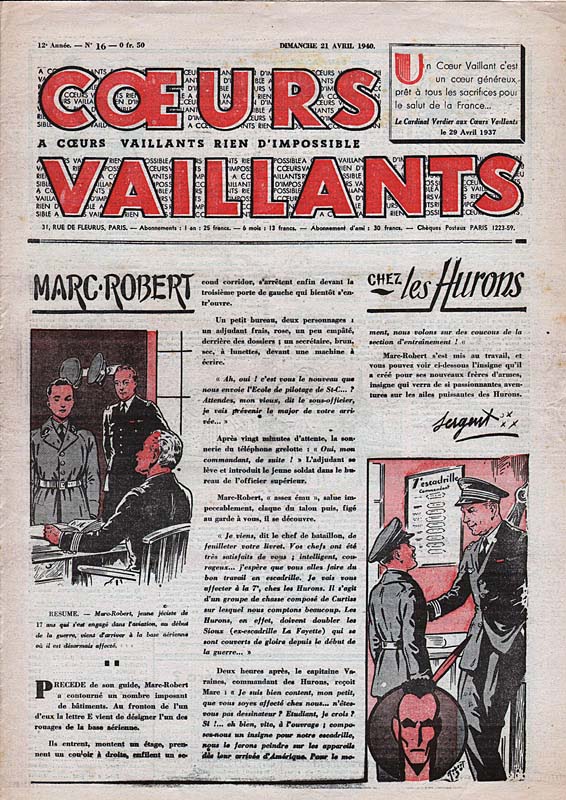 Coeurs Vaillants n°16 de 1940