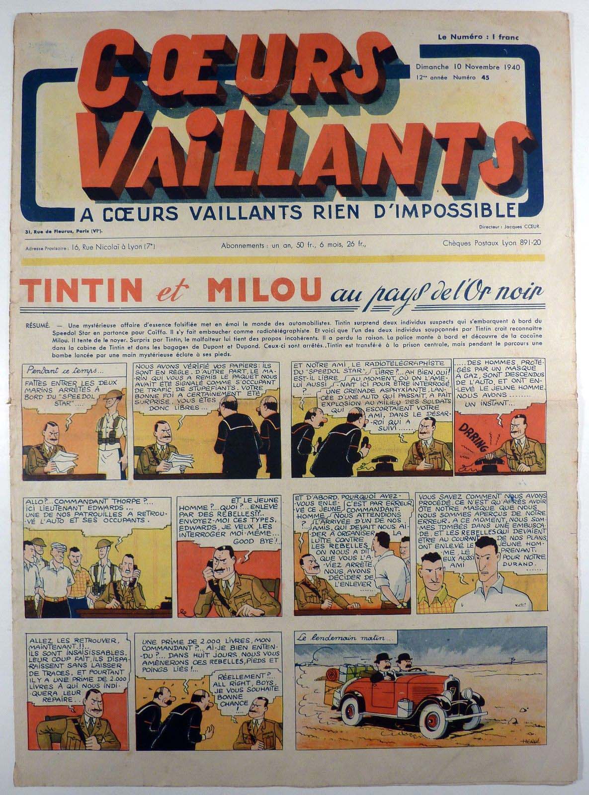 Coeurs Vaillants n°45 de 1940