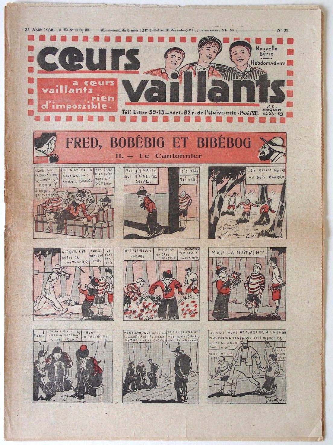 Coeurs Vaillants n°39 de 1930
