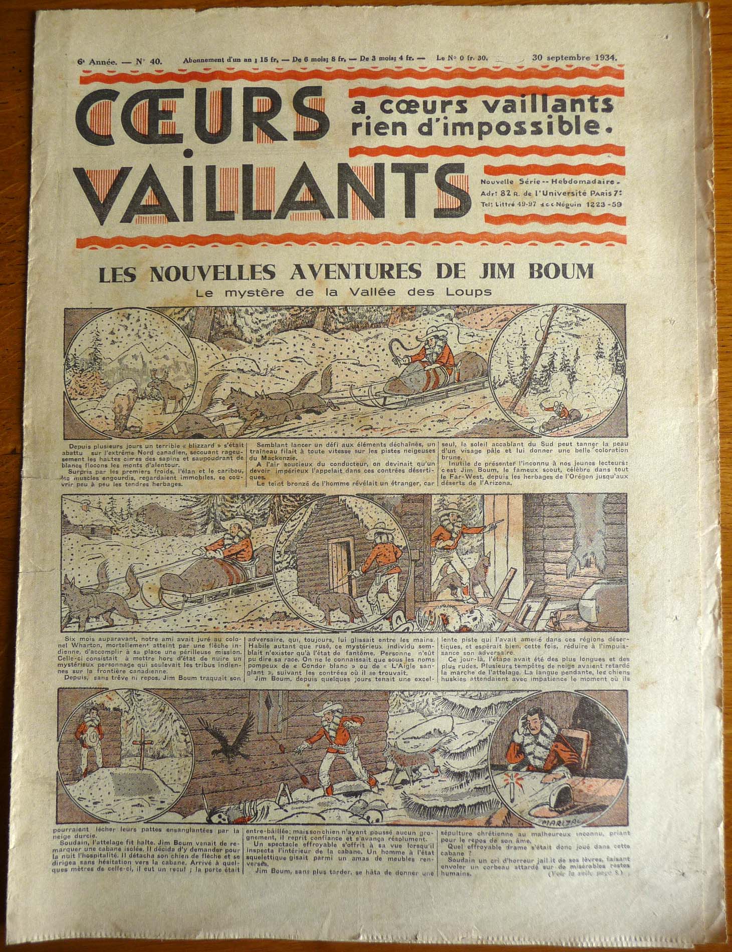 Coeurs Vaillants n°40 de 1934