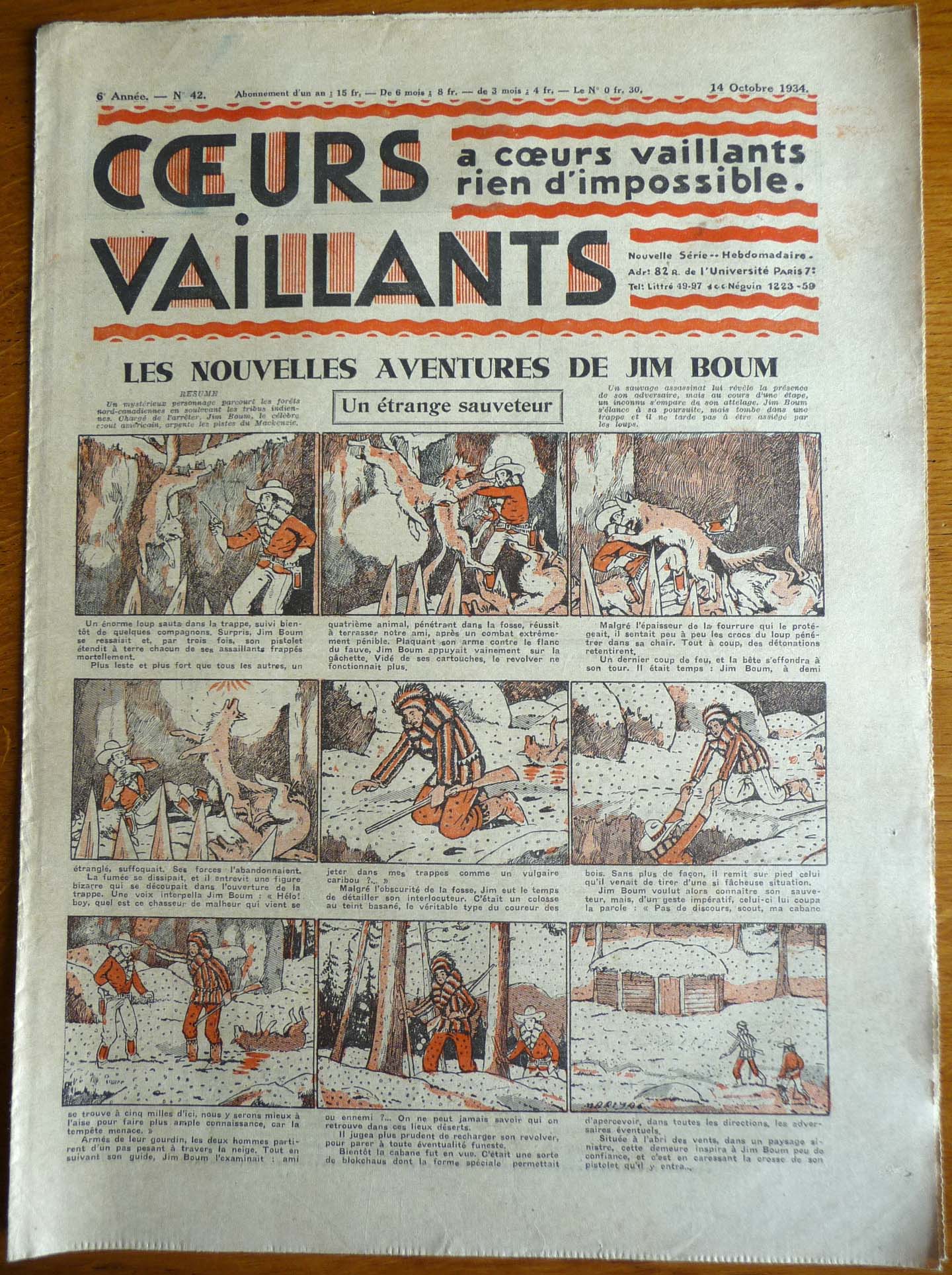 Coeurs Vaillants n°42 de 1934