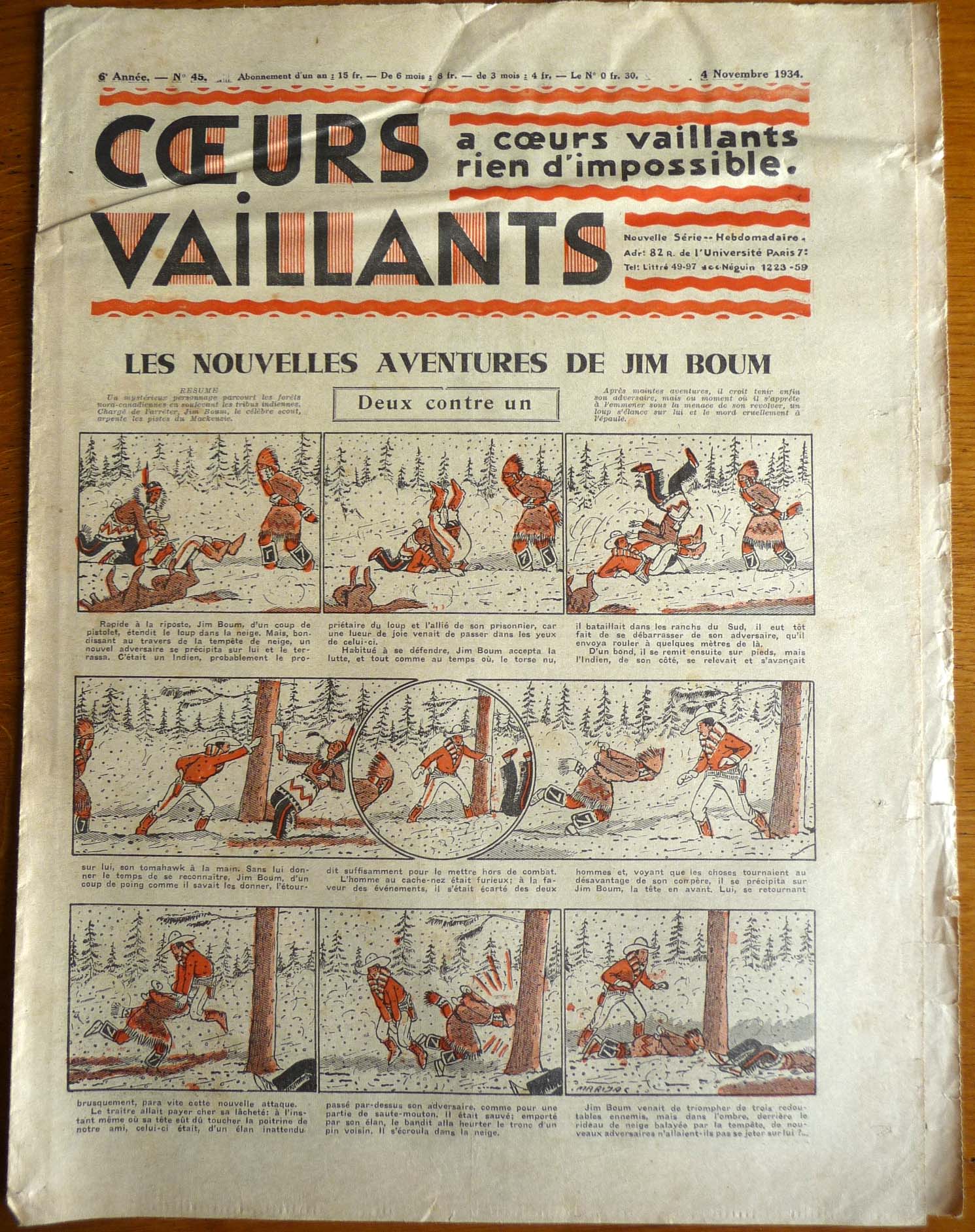 Coeurs Vaillants n°45 de 1934