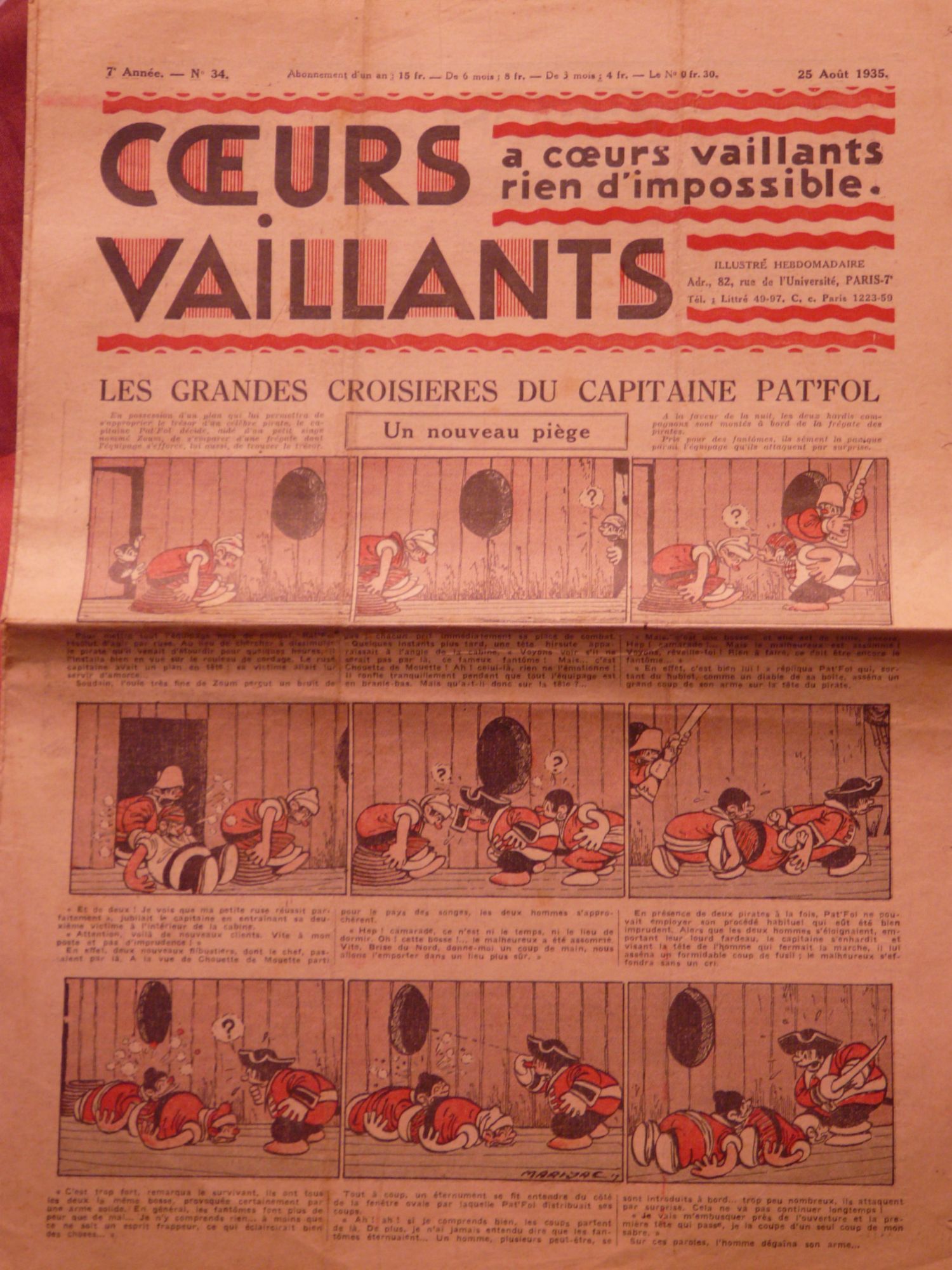 Coeurs Vaillants n°34 de 1935