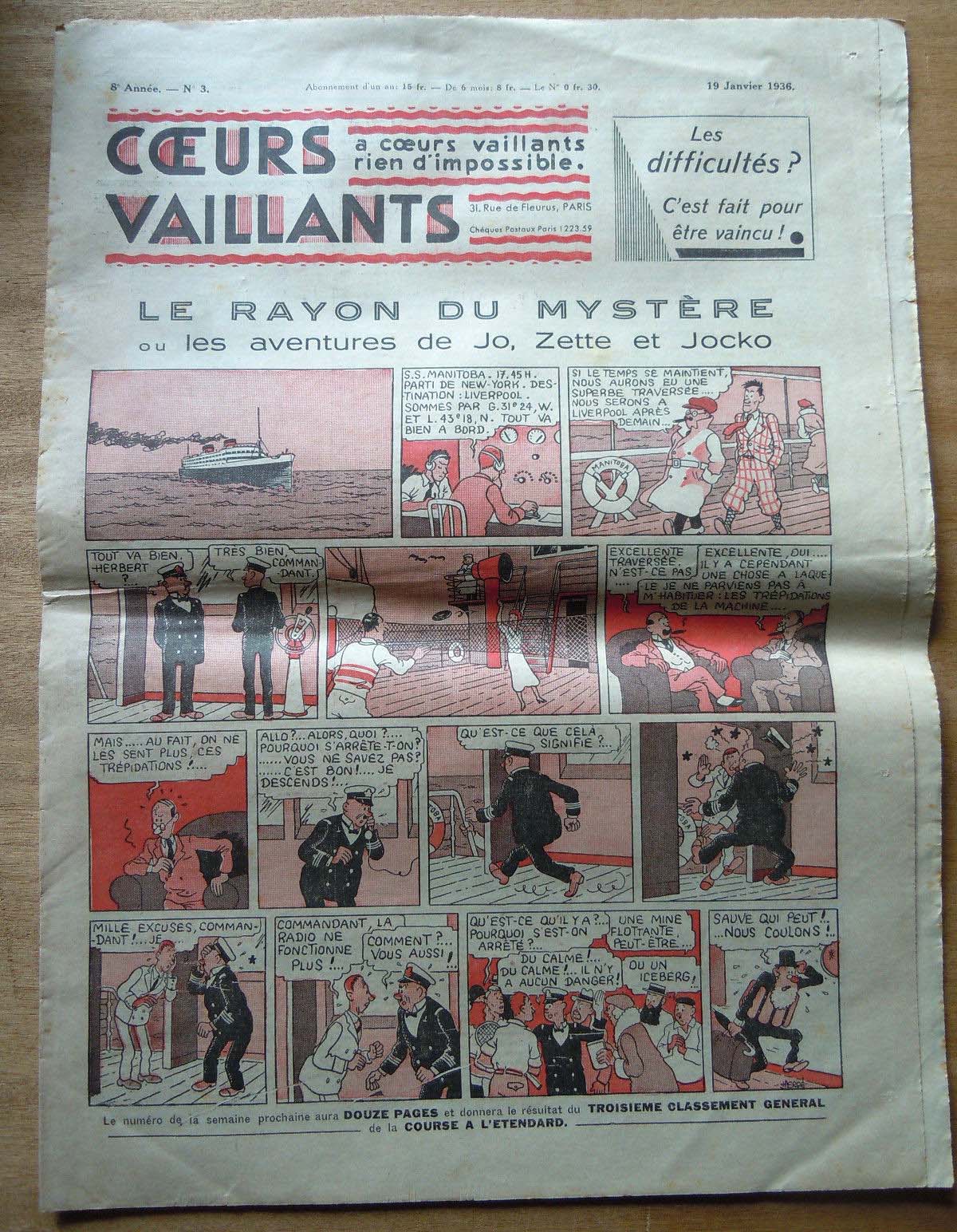 Coeurs Vaillants n°3 de 1936