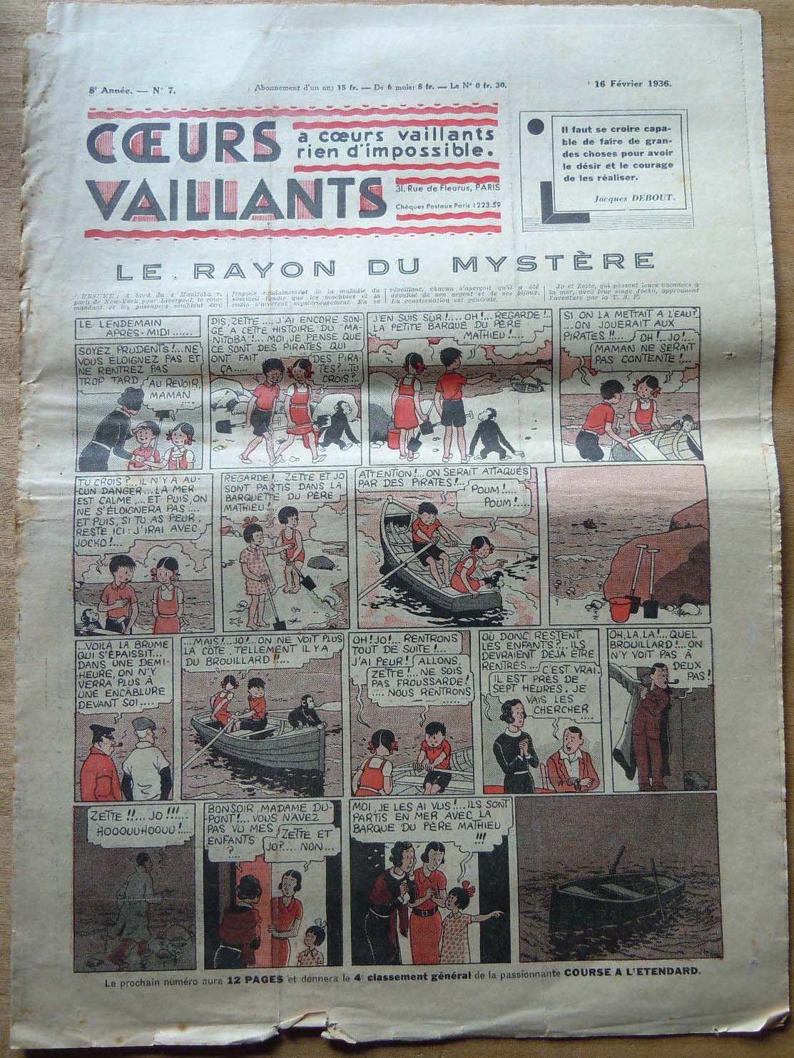 Coeurs Vaillants n°6 de 1936