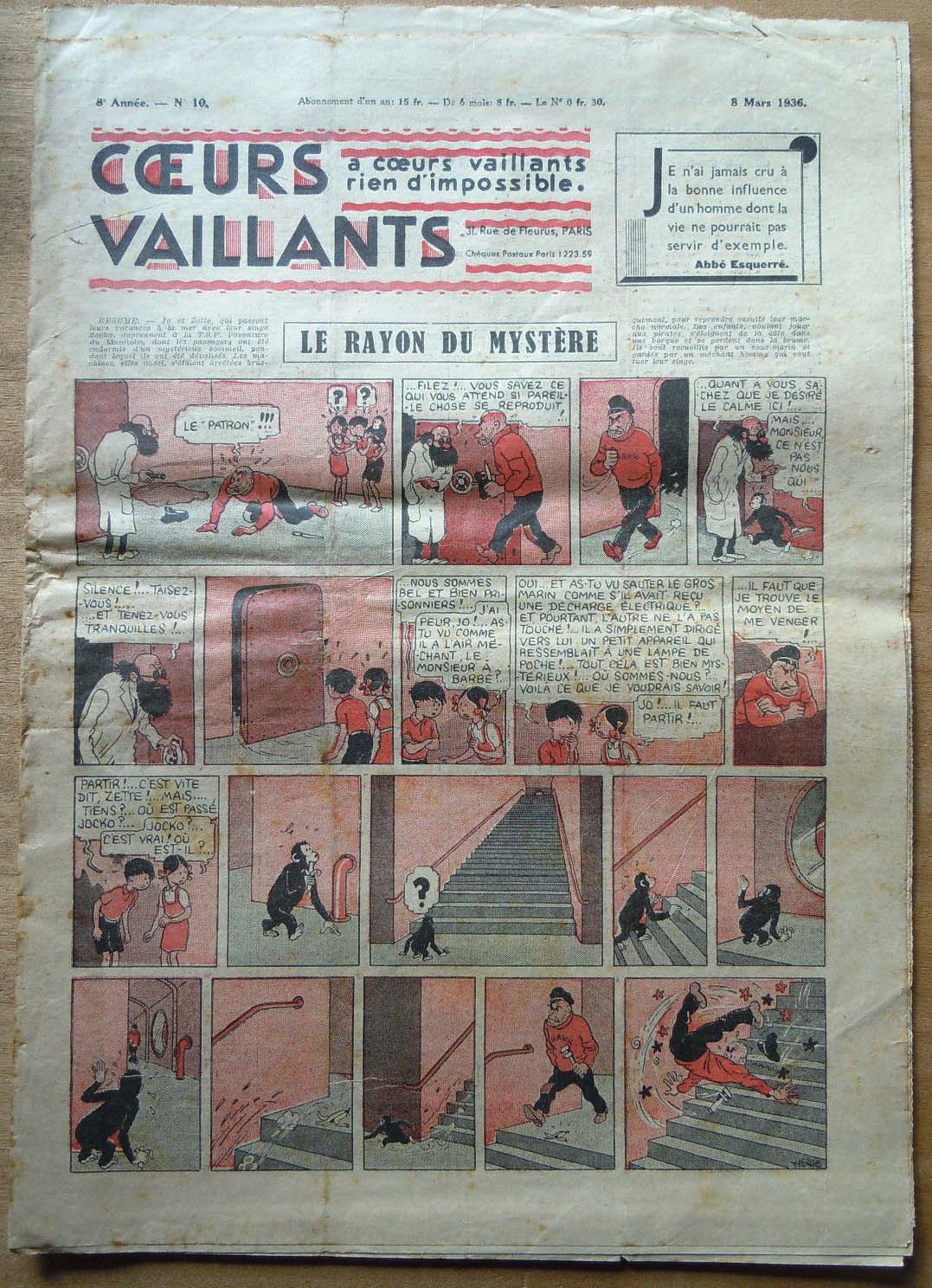 Coeurs Vaillants n°10 de 1936