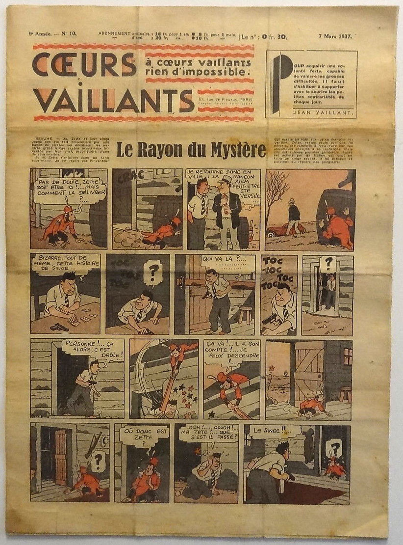 Coeurs Vaillants n°10 de 1937