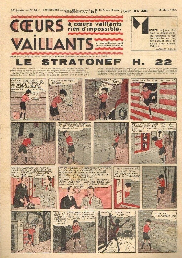 Coeurs Vaillants n°10 de 1938