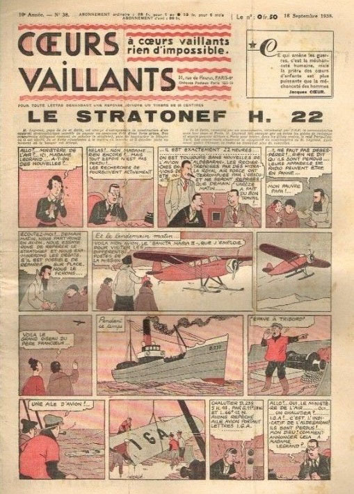 Coeurs Vaillants n°38 de 1938