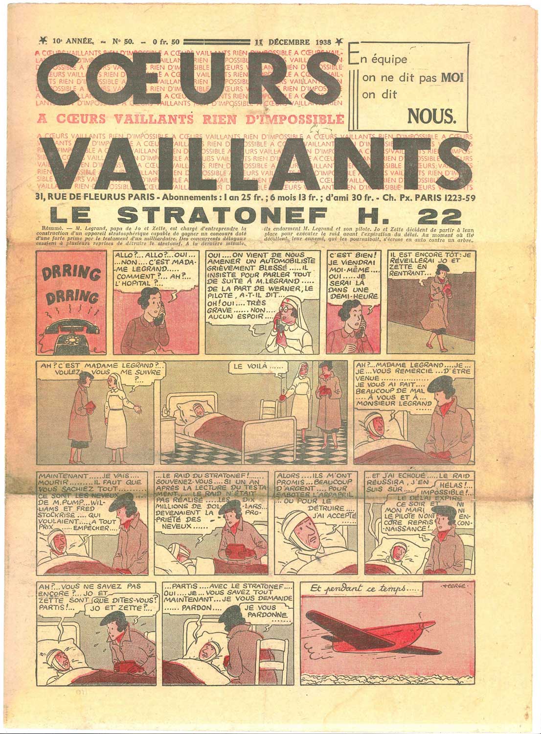 Coeurs Vaillants n°50 de 1938