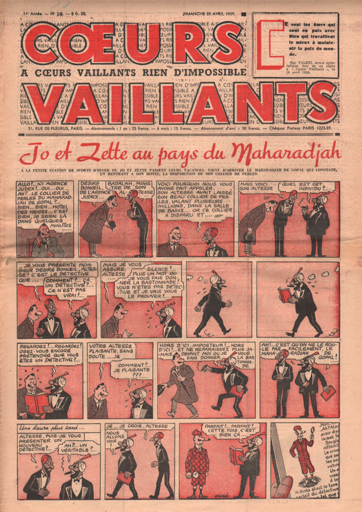 Coeurs Vaillants n°18 de 1939