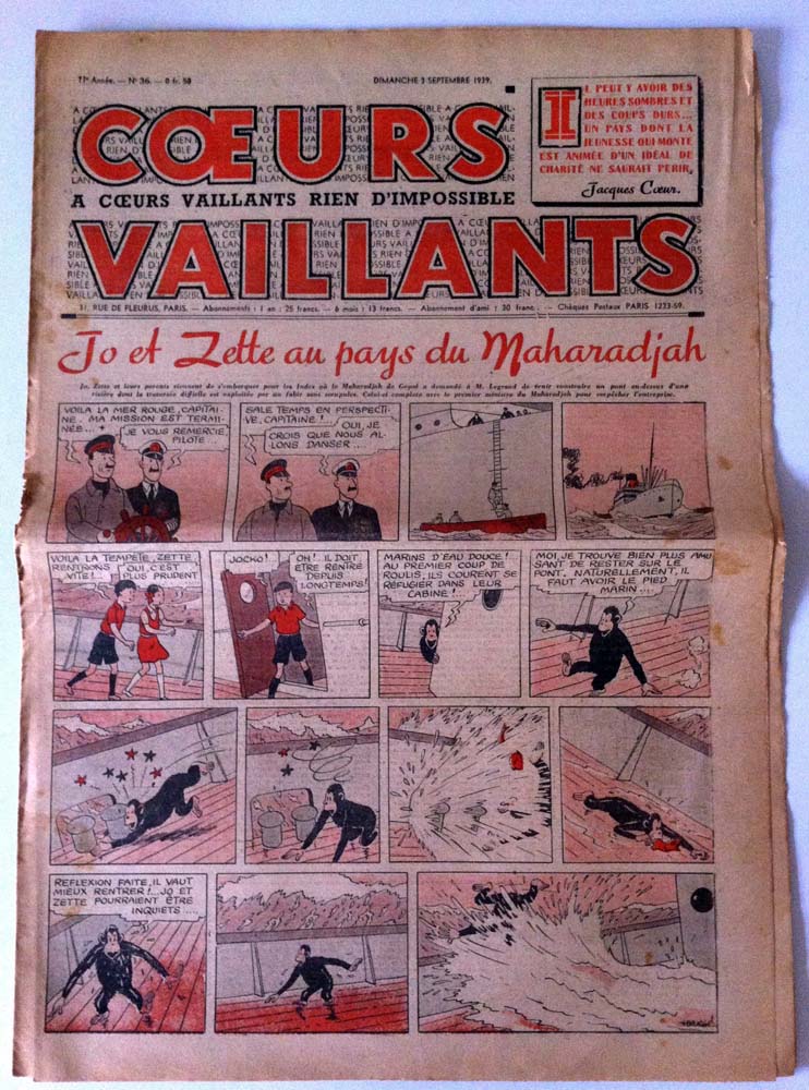 Coeurs Vaillants n°36 de 1939