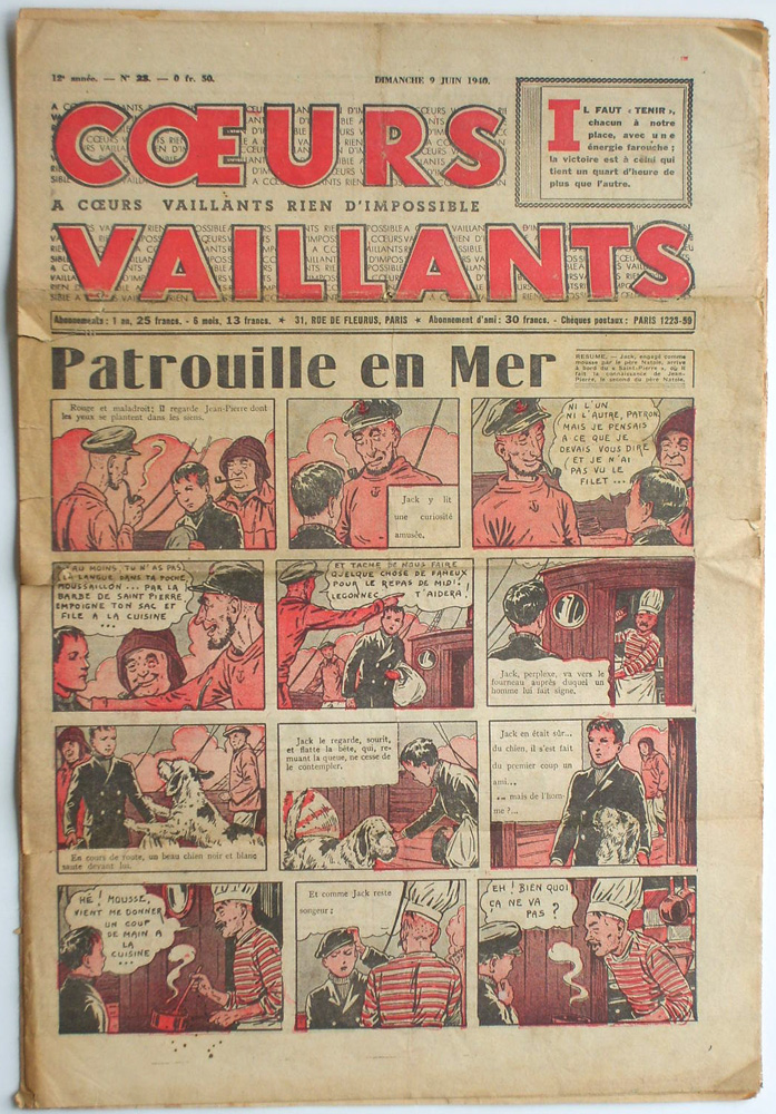 Coeurs Vaillants n°23 de 1940