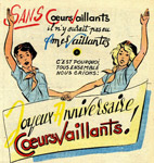 Affiche 1954 Coeurs Vaillants 25 ans